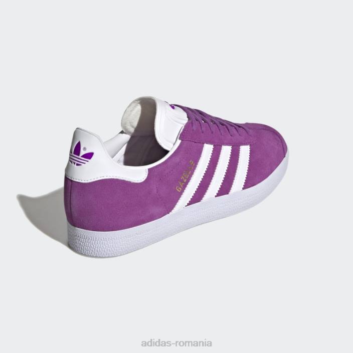Adidas pantofi gazelle violet femei violet/alb/auriu 2JBN8497