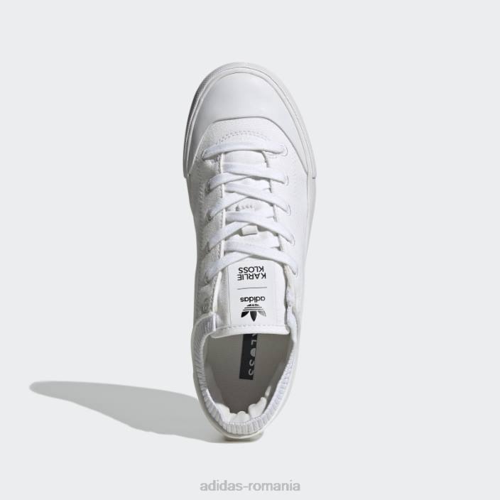 Adidas pantofi karlie kloss trainer xx92 albi femei alb negru 2JBN16184
