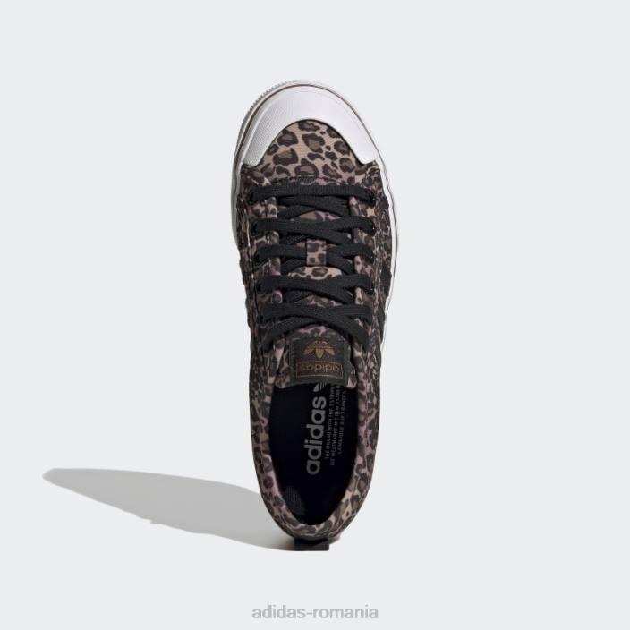 Adidas pantofi maro nizza platformă femei negru/alb/maro 2JBN8694