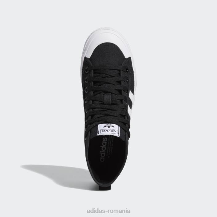 Adidas pantofi mijlocii platformă nizza fashion alb femei alb negru 2JBN8300