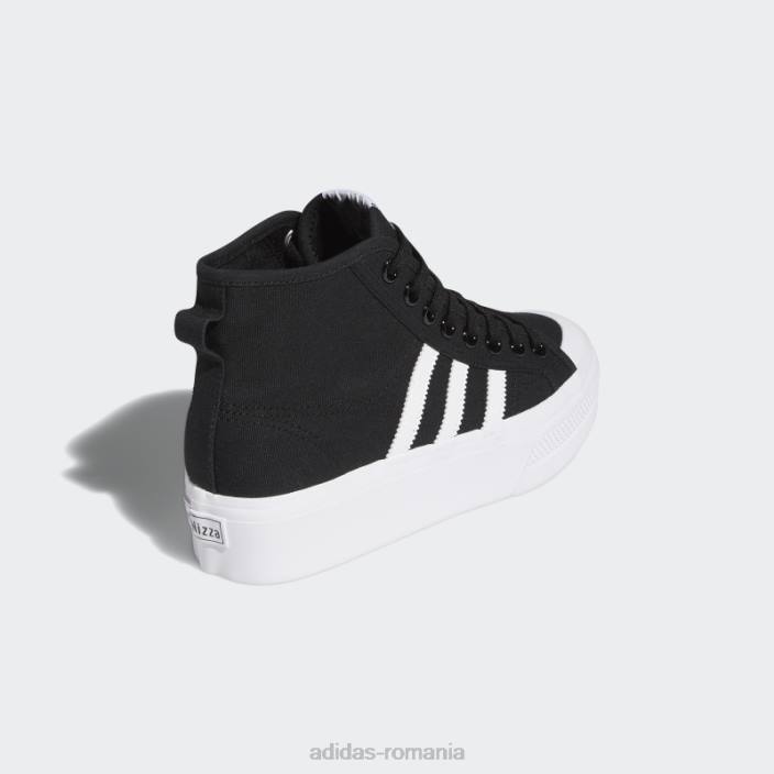 Adidas pantofi mijlocii platformă nizza fashion alb femei alb negru 2JBN8300