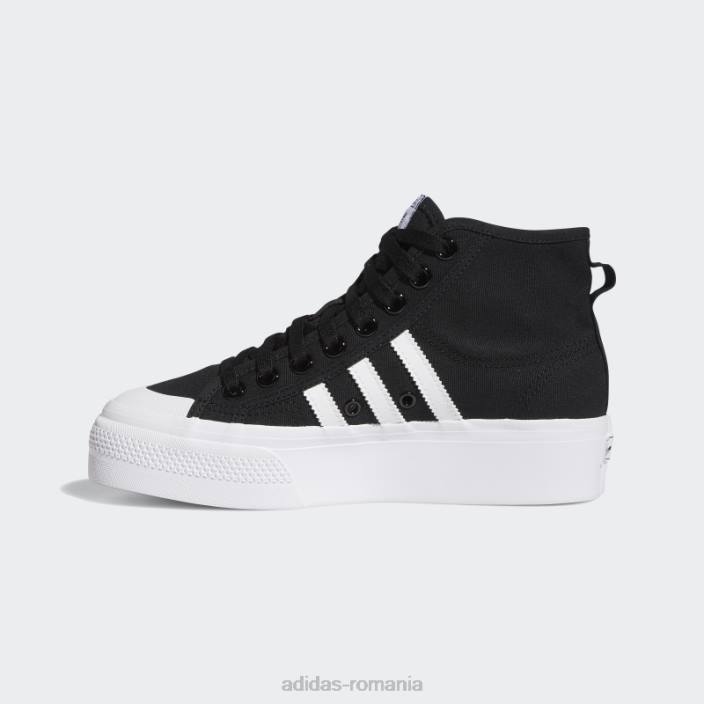 Adidas pantofi mijlocii platformă nizza fashion alb femei alb negru 2JBN8300