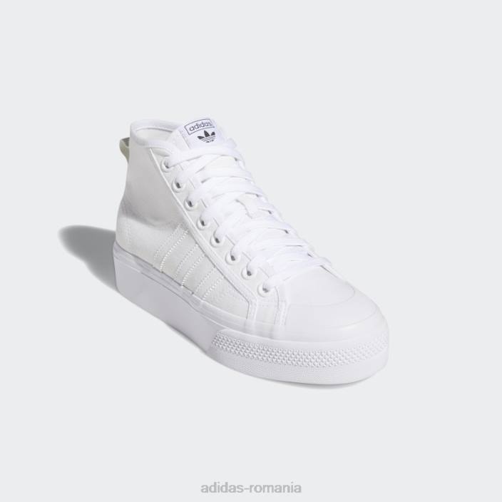 Adidas pantofi mijlocii platforma nizza alb femei alb 2JBN8354