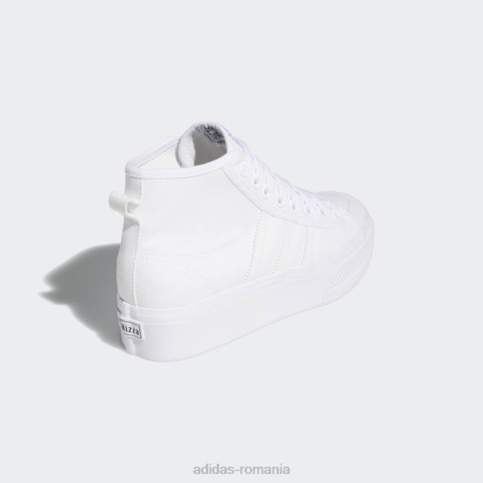 Adidas pantofi mijlocii platforma nizza alb femei alb 2JBN8354