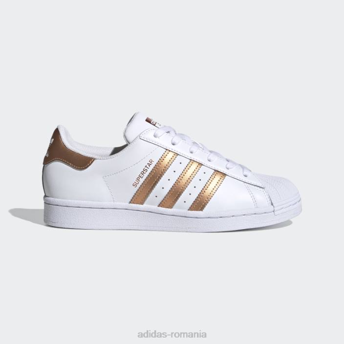 Adidas pantofi negri superstar eleganti femei alb/cupru metalic/negru 2JBN8314