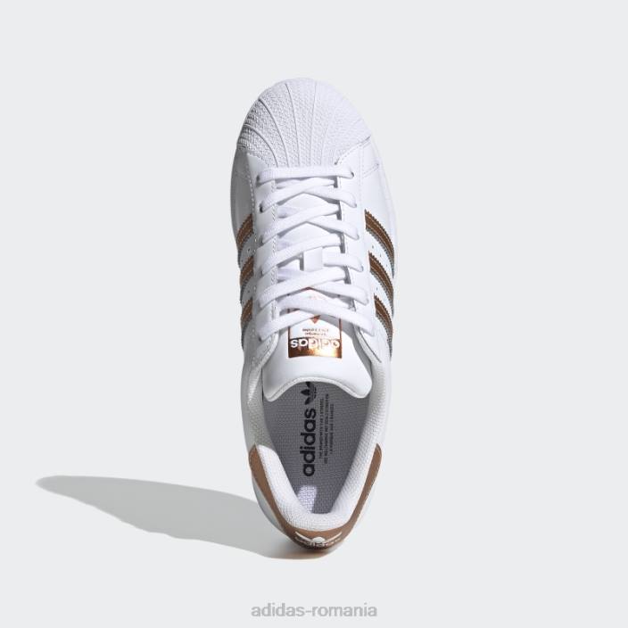 Adidas pantofi negri superstar eleganti femei alb/cupru metalic/negru 2JBN8314