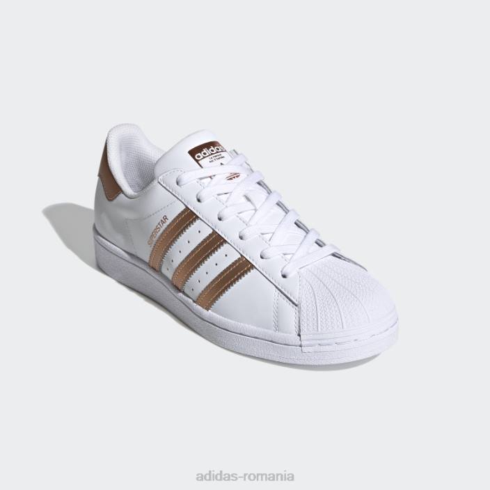 Adidas pantofi negri superstar eleganti femei alb/cupru metalic/negru 2JBN8314