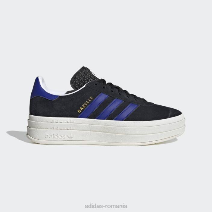 Adidas pantofi negru gazelle îndrăzneți adidas femei negru/albastru/auriu metalic 2JBN15861