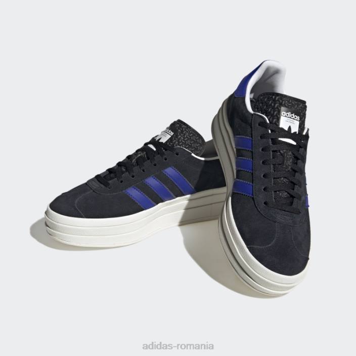 Adidas pantofi negru gazelle îndrăzneți adidas femei negru/albastru/auriu metalic 2JBN15861