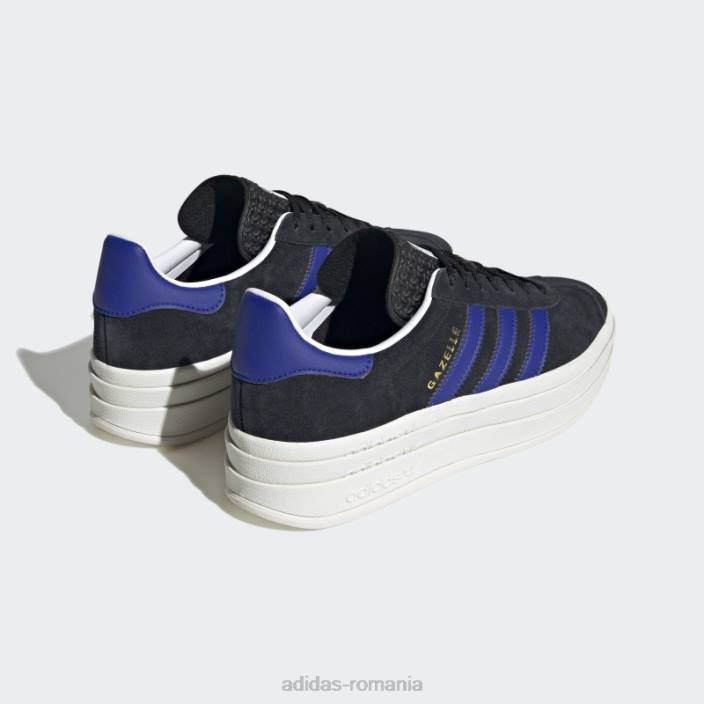 Adidas pantofi negru gazelle îndrăzneți adidas femei negru/albastru/auriu metalic 2JBN15861