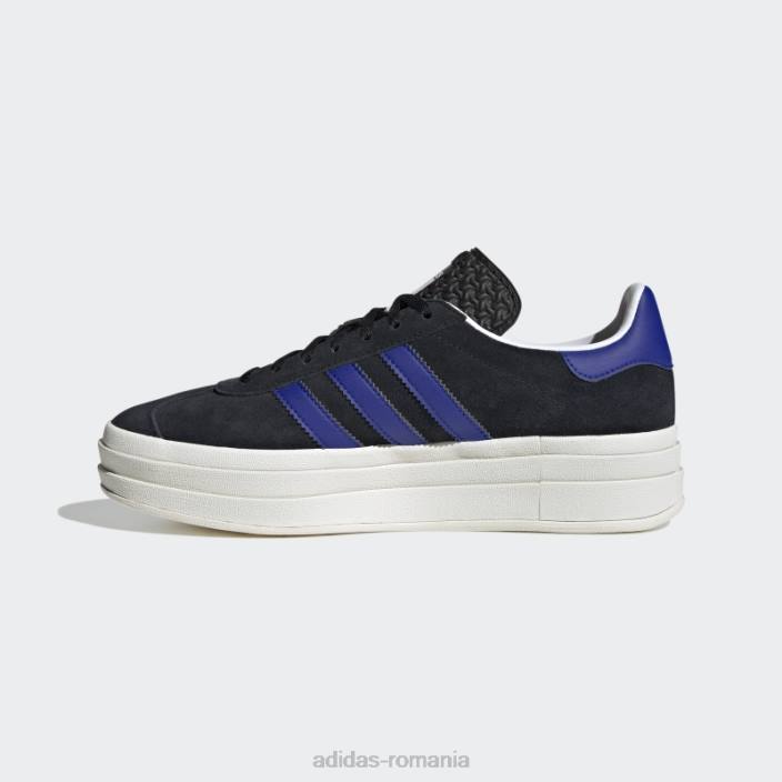 Adidas pantofi negru gazelle îndrăzneți adidas femei negru/albastru/auriu metalic 2JBN15861