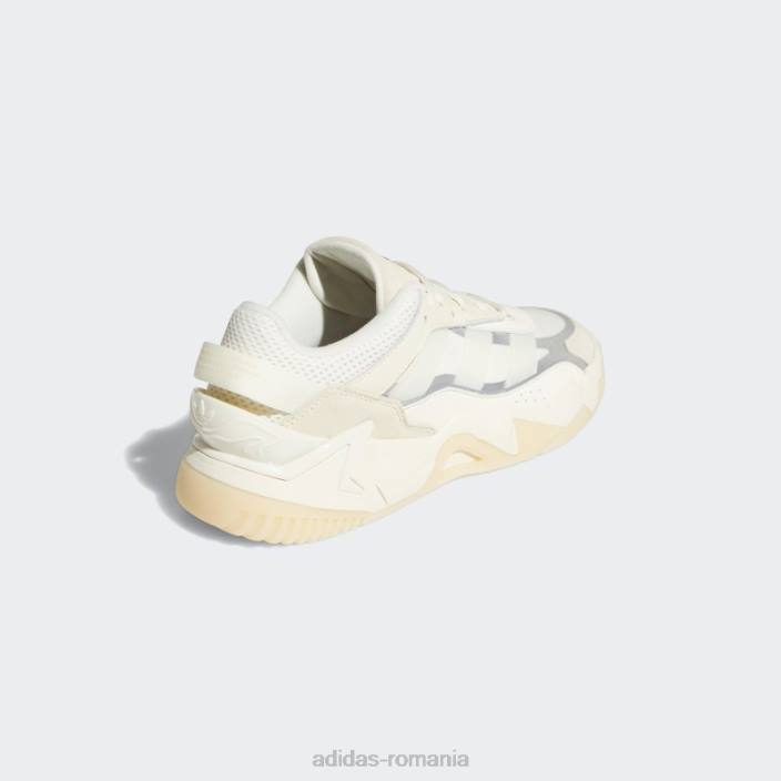 Adidas pantofi niteball 2.0 albi femei alb/negru/argintiu 2JBN16291