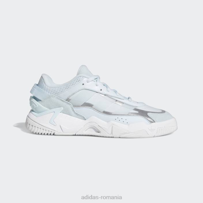 Adidas pantofi niteball 2.0 sky tint femei nuanță de cer/alb 2JBN16267