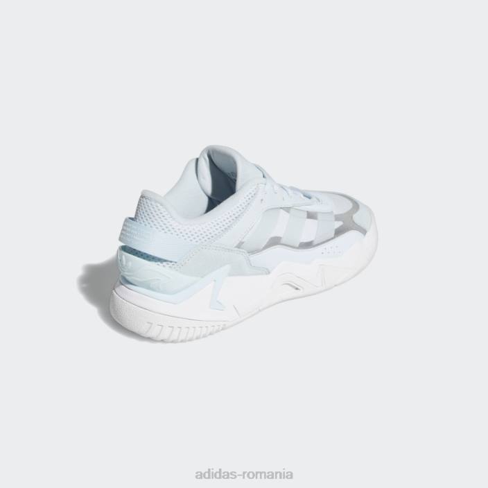 Adidas pantofi niteball 2.0 sky tint femei nuanță de cer/alb 2JBN16267