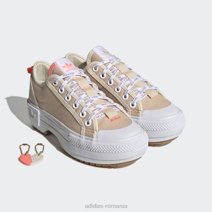 Adidas pantofi nizza trek low blush adidas femei fard de obraz/alb/rosu acid 2JBN16230