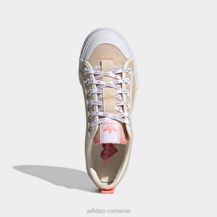 Adidas pantofi nizza trek low blush adidas femei fard de obraz/alb/rosu acid 2JBN16230