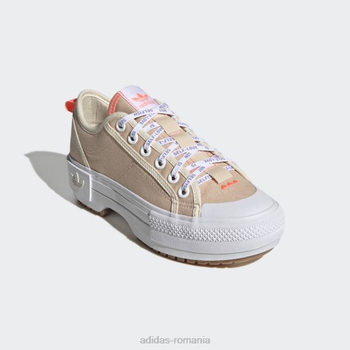 Adidas pantofi nizza trek low blush adidas femei fard de obraz/alb/rosu acid 2JBN16230