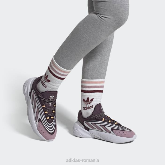 Adidas pantofi ozelia maro adidas femei maro/mov/gri liniuță 2JBN8742