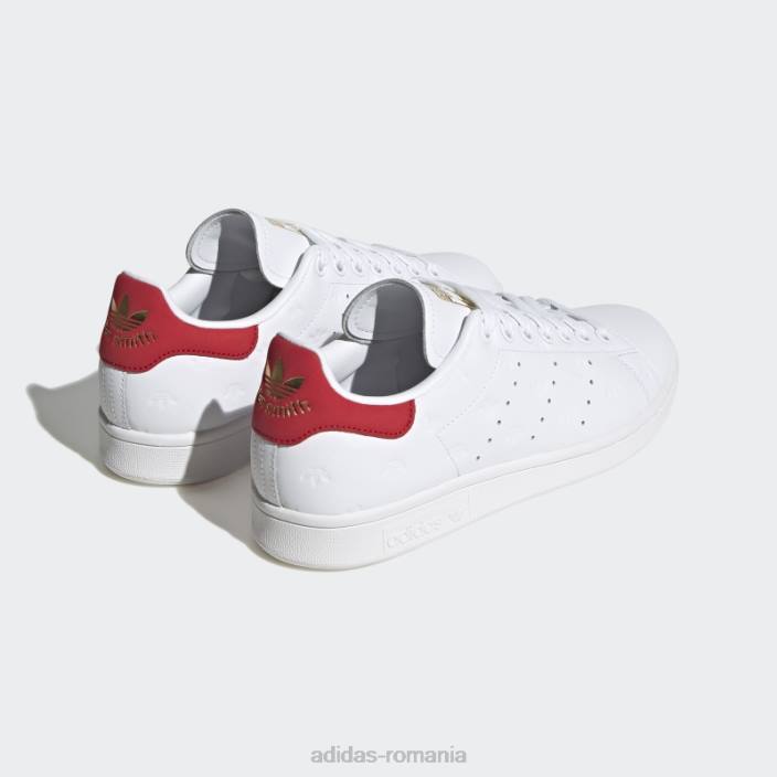 Adidas pantofi stacojii stan smith femei alb/stacojiu/auriu metalic 2JBN8467