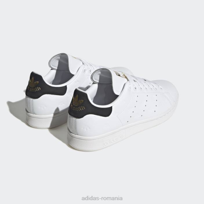 Adidas pantofi stan smith aurii fierbinți metalici femei alb/negru/auriu metalic 2JBN16011