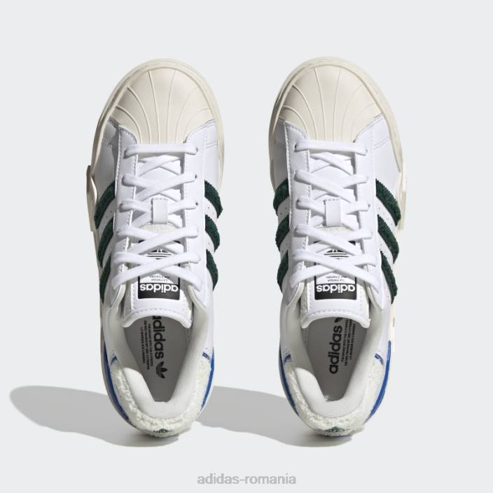 Adidas pantofi superstar albi excelenti 2b femei alb/verde închis/regal 2JBN8380