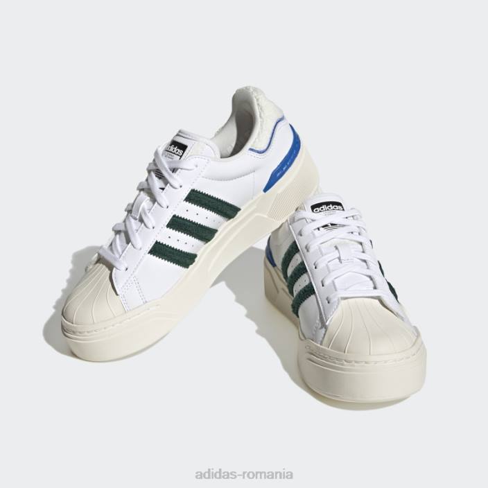 Adidas pantofi superstar albi excelenti 2b femei alb/verde închis/regal 2JBN8380