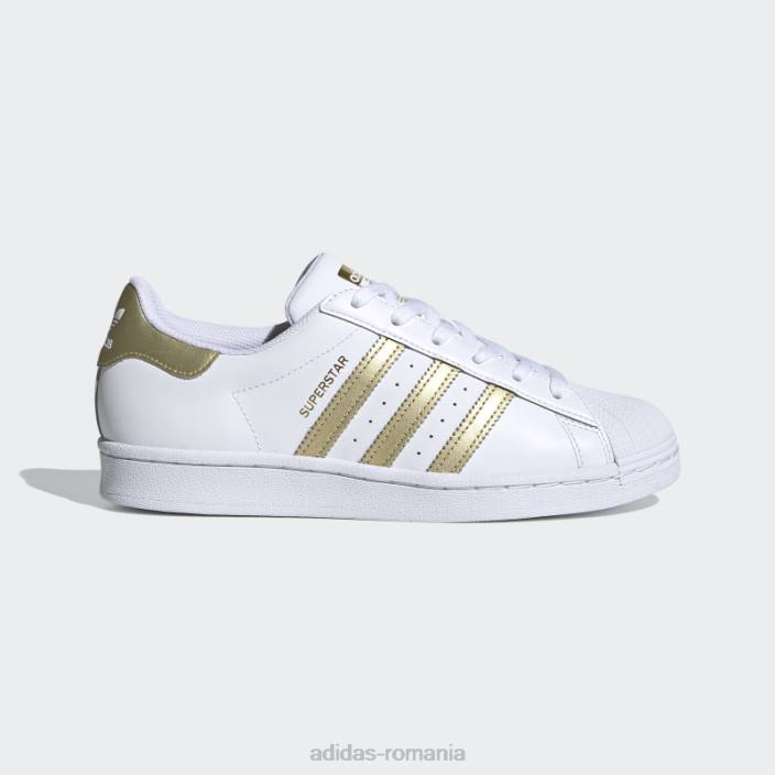 Adidas pantofi superstar aurii metalizat elegant femei alb/auriu metalic 2JBN2072