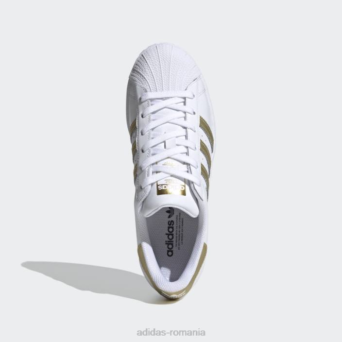 Adidas pantofi superstar aurii metalizat elegant femei alb/auriu metalic 2JBN2072