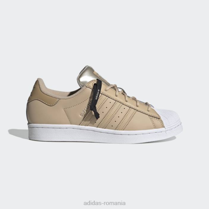 Adidas pantofi superstar bej femei bej/alb 2JBN8782