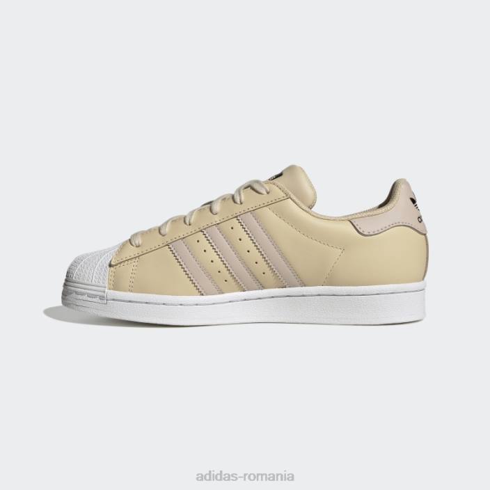 Adidas pantofi superstar de nisip femei nisip/taupe/negru 2JBN8506