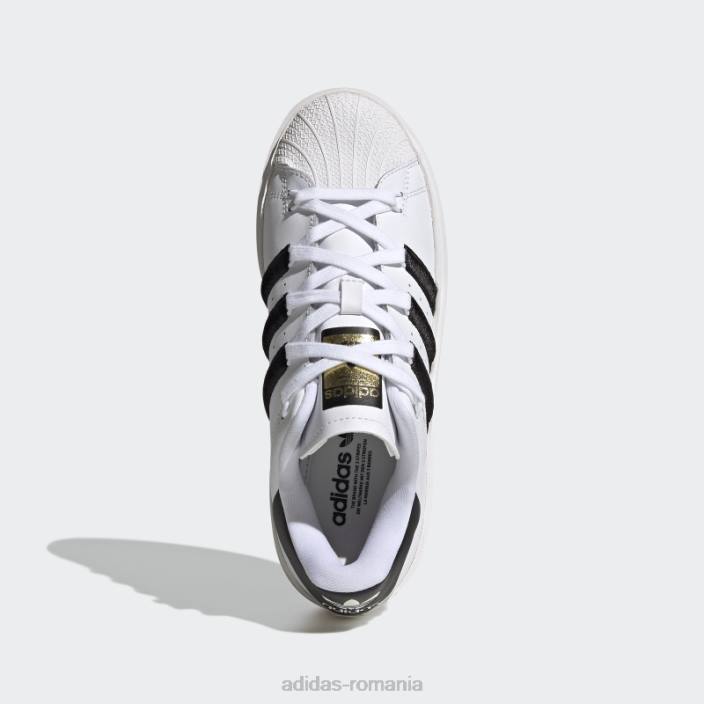 Adidas pantofi superstar eleganti aurii metalici femei alb/negru/auriu metalic 2JBN1963