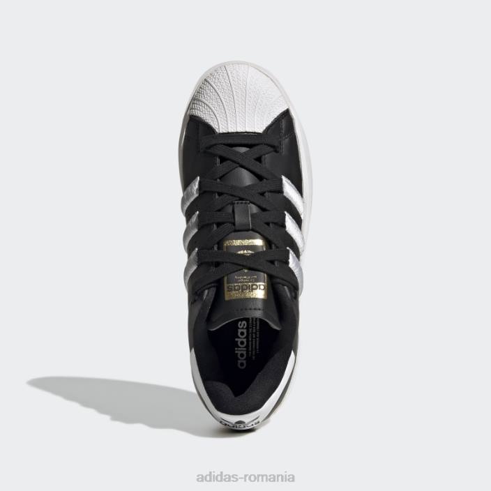 Adidas pantofi superstar excelenti negri femei negru/alb/auriu metalic 2JBN8324