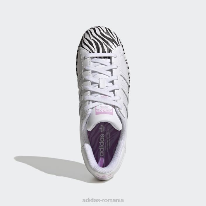 Adidas pantofi superstar liliac moda femei alb/liliac/negru 2JBN8721