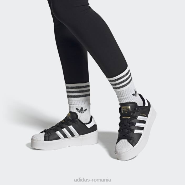 Adidas pantofi superstar superstar negri adidas femei negru/alb/auriu metalic 2JBN1968