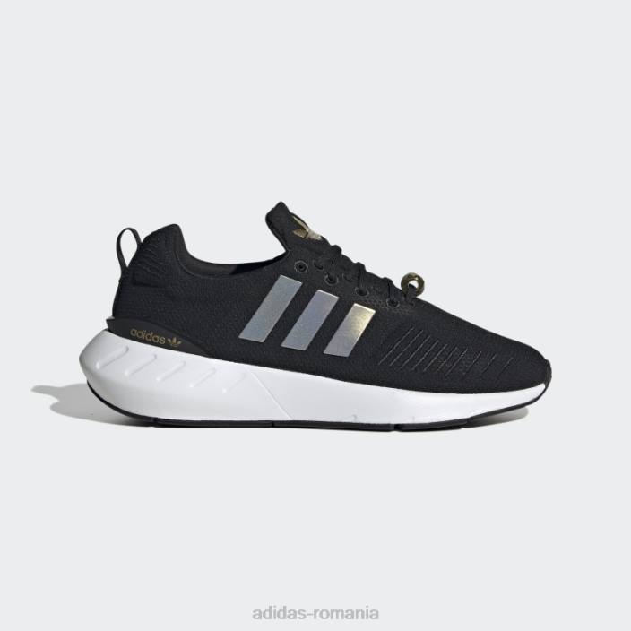 Adidas pantofi swift run 22 aurii metalizat femei negru/auriu metalic/alb 2JBN2143