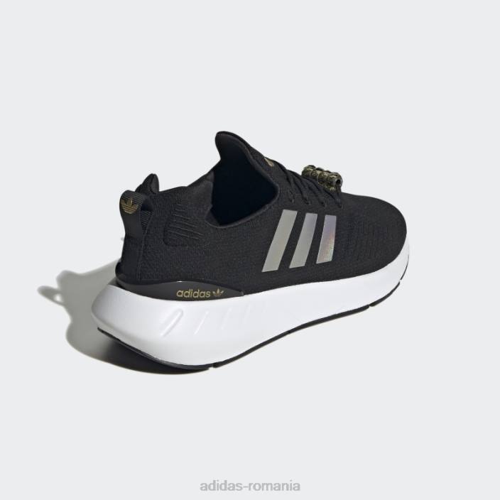 Adidas pantofi swift run 22 aurii metalizat femei negru/auriu metalic/alb 2JBN2143