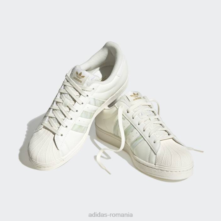 Adidas pantofi vegani superstar albi femei nuanță albă/nisip 2JBN16003