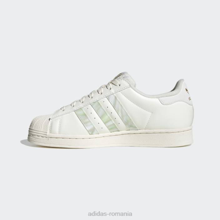 Adidas pantofi vegani superstar albi femei nuanță albă/nisip 2JBN16003