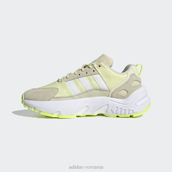 Adidas pantofi zx 22 boost nisip adidas femei nuanță nisip/alb/galben 2JBN16290