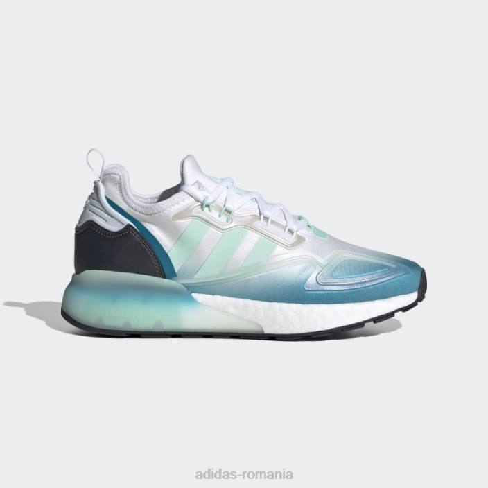 Adidas pantofi zx 2k boost albi femei alb/teal/menta 2JBN2192
