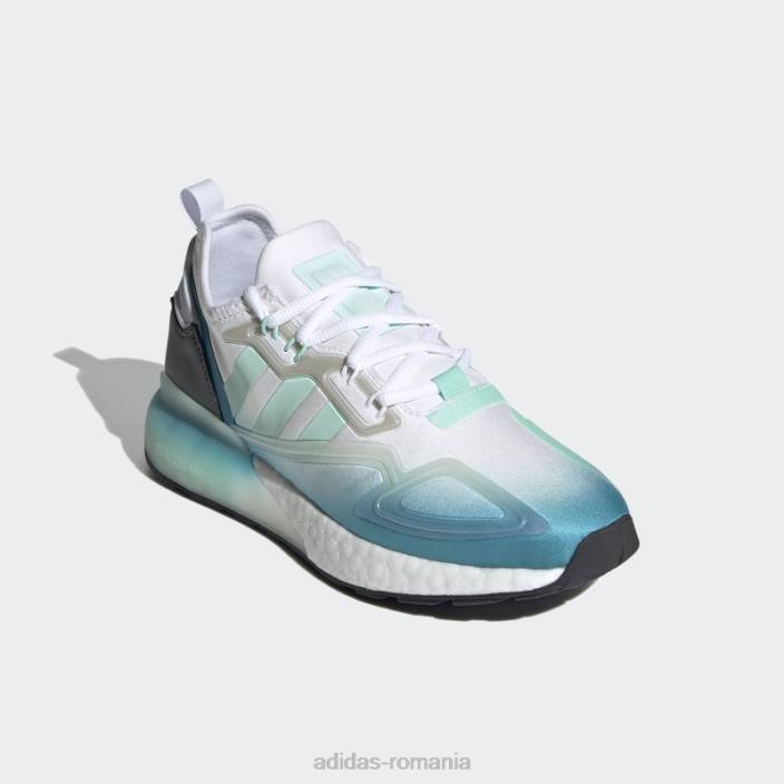 Adidas pantofi zx 2k boost albi femei alb/teal/menta 2JBN2192