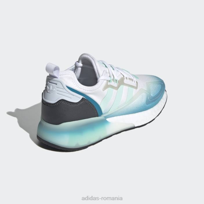 Adidas pantofi zx 2k boost albi femei alb/teal/menta 2JBN2192