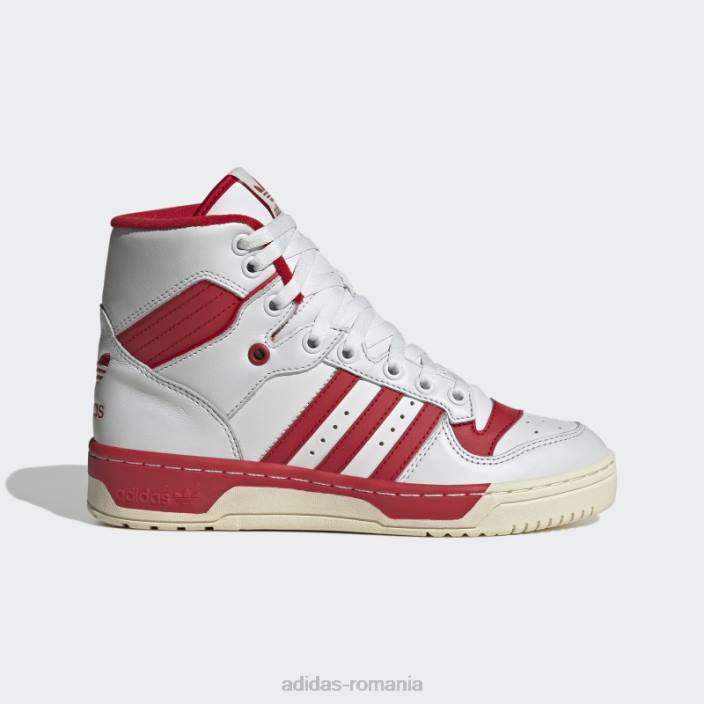Adidas rivalitate hi pantofi stacojiu femei alb/stacojiu 2JBN8555