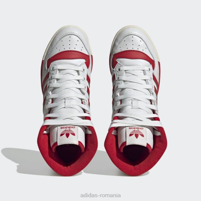 Adidas rivalitate hi pantofi stacojiu femei alb/stacojiu 2JBN8555