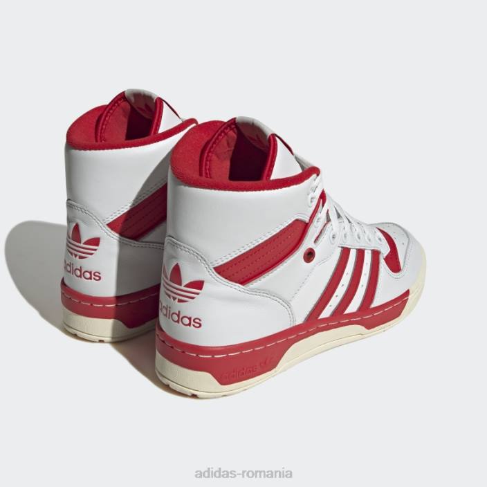 Adidas rivalitate hi pantofi stacojiu femei alb/stacojiu 2JBN8555