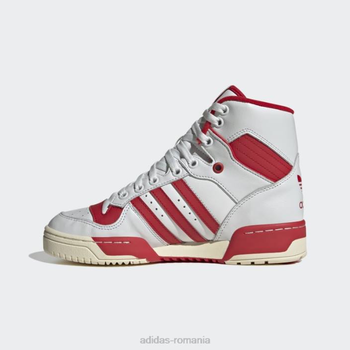 Adidas rivalitate hi pantofi stacojiu femei alb/stacojiu 2JBN8555