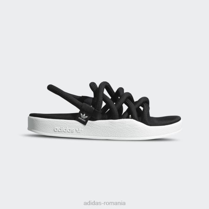 Adidas sandale adilette noda negre femei alb negru 2JBN8369
