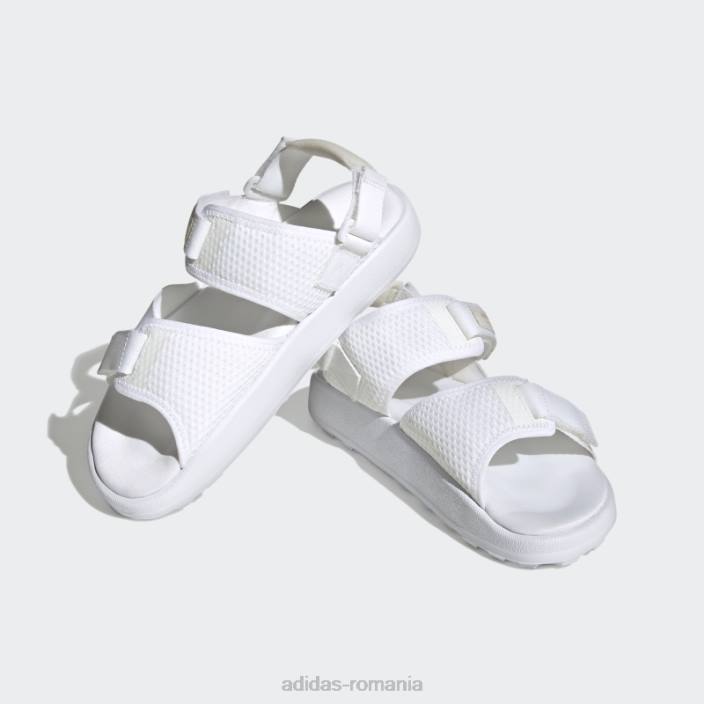 Adidas sandale albe adilette adventure femei alb/taupe 2JBN8483