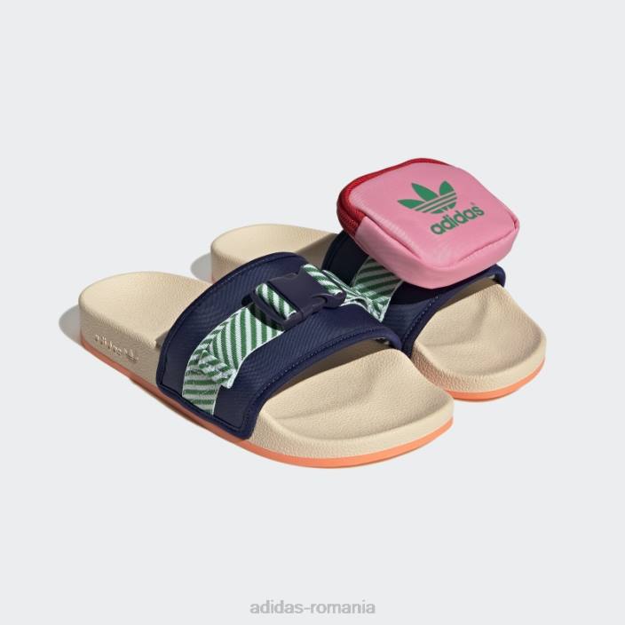 Adidas tobogane de pouchylette cer de noapte femei cer de noapte/portocaliu/roz 2JBN3095