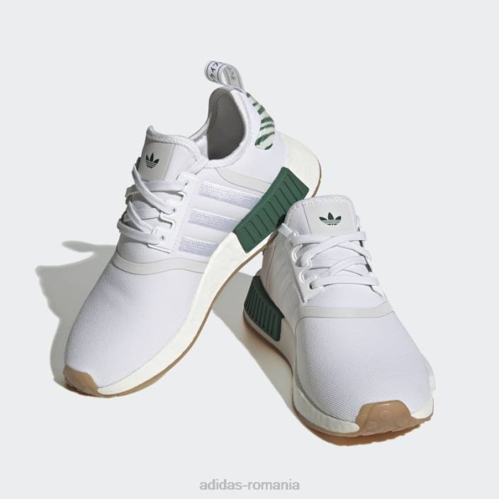 Adidas verde închis nmd-r1 pantofi moda femei alb/verde închis 2JBN8405